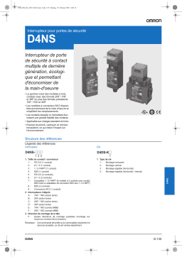 Omron D4NS Manuel utilisateur