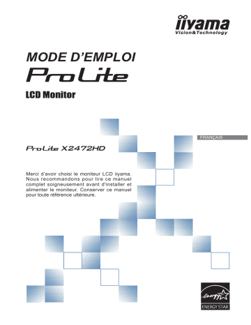 Manuel du propriétaire | iiyama PROLITE X2472HD Manuel utilisateur | Fixfr