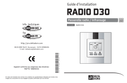 DELTA DORE RADIO D30 Manuel utilisateur