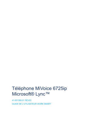 Mitel 6725 Lync Phone Mode d'emploi | Fixfr