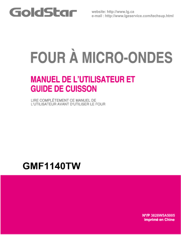 LG MD-1183ER Manuel du propriétaire | Fixfr