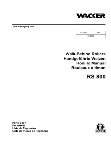 Wacker Neuson RS800 Tandem Roller Manuel utilisateur | Fixfr