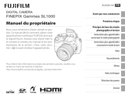 Fujifilm FinePix SL1000 Manuel utilisateur