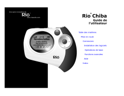 Rio CHIBA Manuel utilisateur