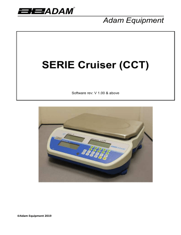 Adam Equipment CCT Cruiser Bench Counting Scale Manuel utilisateur | Fixfr