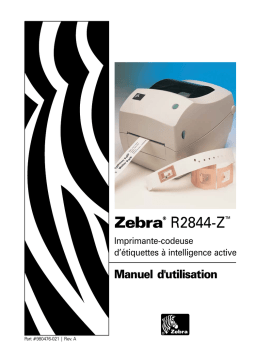 Zebra R2844-Z Manuel utilisateur