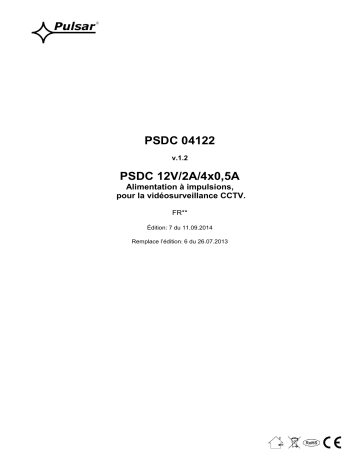 Mode d'emploi | Pulsar PSDC04122 - v1.2 Manuel utilisateur | Fixfr