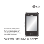 LG S&eacute;rie GM750 Manuel utilisateur