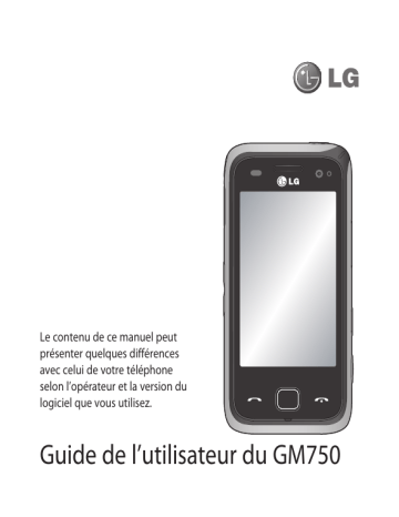 Mode d'emploi | LG Série GM750 Manuel utilisateur | Fixfr