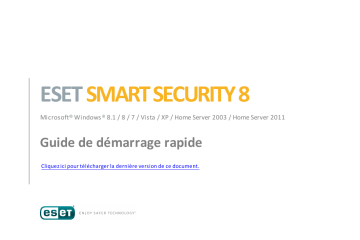 ESET Smart Security 8 Manuel utilisateur | Fixfr
