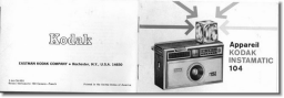 Kodak Instamatic 104 Manuel utilisateur
