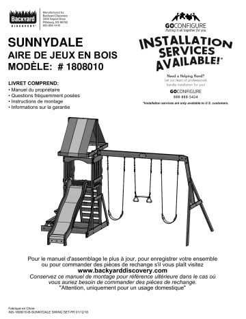 Backyard Discovery Sunnydale Manuel utilisateur | Fixfr