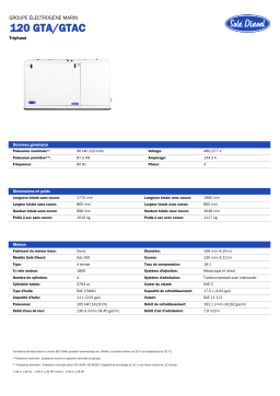 Solé Diesel 120 GTA/GTAC Marine Generator Manuel utilisateur