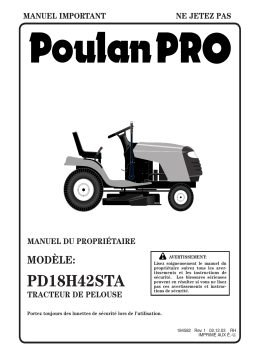 Poulan PD18H42STA Manuel utilisateur