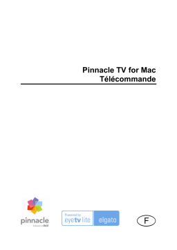 Pinnacle TV FOR MAC Manuel utilisateur