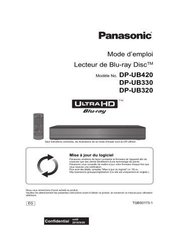 Manuel du propriétaire | Panasonic DP-UB320EGK Manuel utilisateur | Fixfr