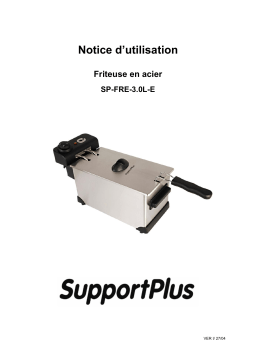 SUPPORTPLUS FRITEUSE EN ACIER SP-FRE-3.0L-E Manuel utilisateur