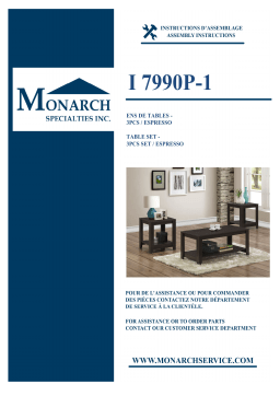 Monarch Specialties I 7990P TABLE SET Manuel utilisateur