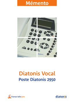 ORANGE DIATONIS 2950 Manuel utilisateur