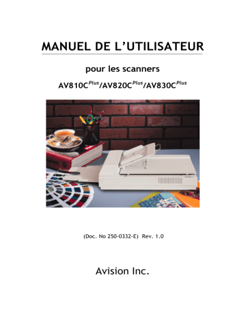 Manuel du propriétaire | Avision AV820CP Manuel utilisateur | Fixfr