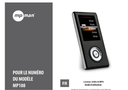 MPMan MP 108 Manuel utilisateur