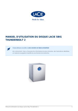 LaCie 5big Thunderbolt™ 2 RAID Storage Manuel utilisateur