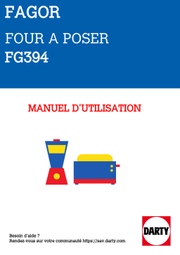 Fagor FG394 Manuel utilisateur