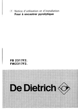 De Dietrich FW2317F2 Manuel utilisateur