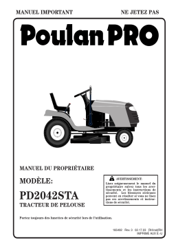 Poulan PD2042STA Manuel utilisateur