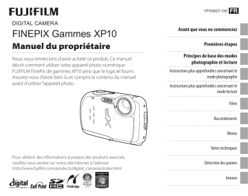 Fujifilm FinePix XP10 Manuel utilisateur | Fixfr