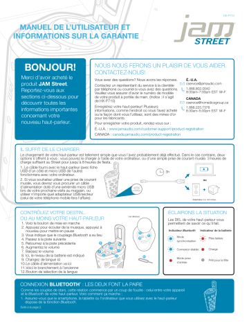 JAM HX-P710 Street Manuel utilisateur | Fixfr