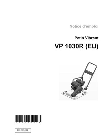 Wacker Neuson VP1030R Single direction Vibratory Plate Manuel utilisateur | Fixfr