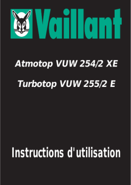 Vaillant TURBOTOP VUW 255-2 E Manuel utilisateur