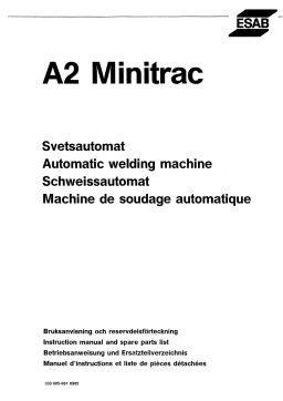 ESAB A2-MINITRAC Manuel utilisateur