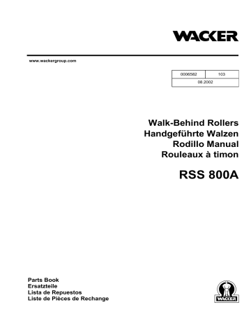 Wacker Neuson RSS800A Tandem Roller Manuel utilisateur | Fixfr