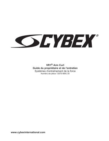 Manuel du propriétaire | Cybex International 13075 ARM CURL Manuel utilisateur | Fixfr