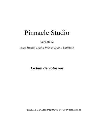 Mode d'emploi | Avid Pinnacle Studio 12 Manuel utilisateur | Fixfr