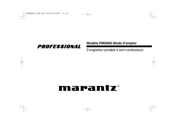 Manuel du propriétaire | Marantz PMD660 Manuel utilisateur | Fixfr