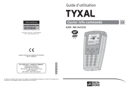 DELTA DORE TYXAL CLICX Manuel utilisateur