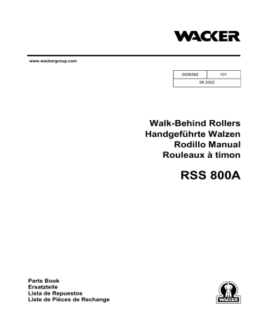 Wacker Neuson RSS800A Tandem Roller Manuel utilisateur | Fixfr