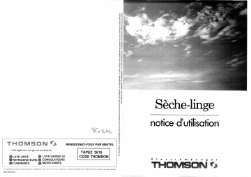 Manuel du propriétaire | Thomson TSL303 Manuel utilisateur | Fixfr