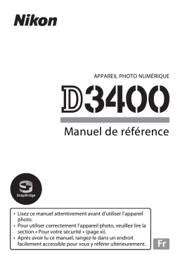 Nikon D3400 Manuel utilisateur