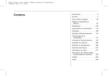 Buick LaCrosse Manuel du propriétaire | Fixfr