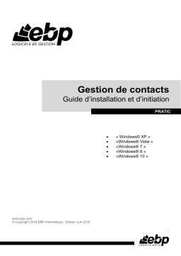 EBP Gestion de Contacts Pratic Manuel utilisateur