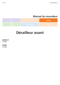 Shimano FD-T6000 Dérailleur avant Manuel utilisateur