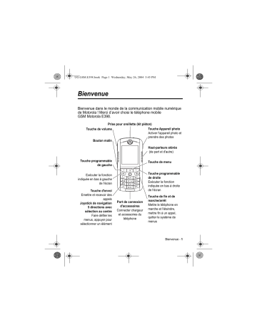 Mode d'emploi | Motorola E398 Manuel utilisateur | Fixfr