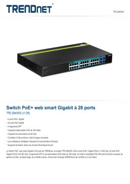 Trendnet RB-TPE-2840WS 28-Port Gigabit Web Smart PoE+ Switch Fiche technique