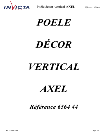 Manuel du propriétaire | Invicta AXEL VERTICAL Manuel utilisateur | Fixfr