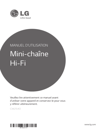 LG CM2540 Manuel du propriétaire | Fixfr