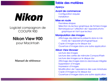 Manuel du propriétaire | Nikon VIEW 900 Manuel utilisateur | Fixfr